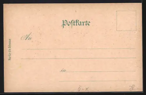 Lithographie Eibesthal bei Mistelbach, Passionsspielhalle, Gesamtansicht, Schule mit Strasse aus der Vogelschau