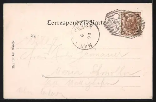 AK Mauerkirchen, Marktplatz, Bad Biburg, Schloss Spitzenberg