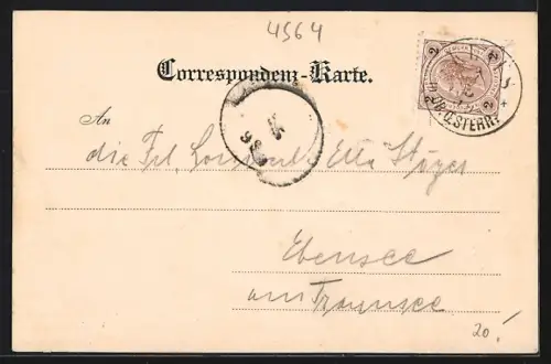 AK Klaus-Steyrling, Fürstl. Schaumburg-Lippe`sche Villa, Brunnenthal mit der Prielgruppe, Blick über den Ort