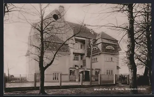 AK Waidhofen a. d. Thaya, Ansicht vom Studentenheim