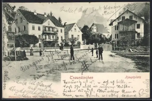 AK Traunkirchen, Blick auf den Hauptplatz