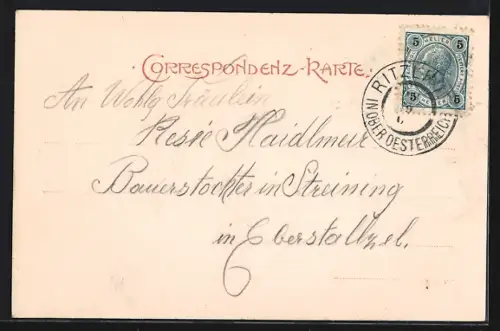 AK Ansfelden, Landes-Ackerbauschule Ritzlhof, Neues Schulgebäude erbaut 1902