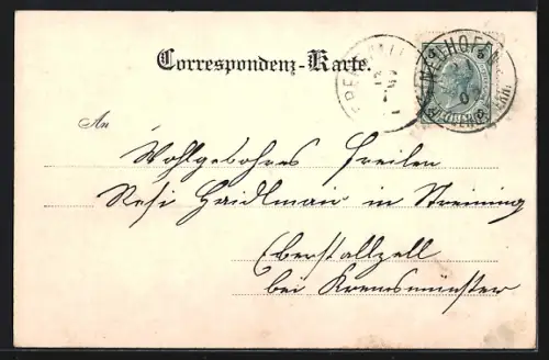 AK Neuhofen an der Krems, Gasthaus im Ort, Ortspanorama