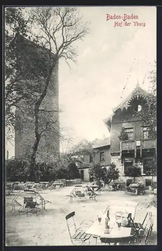 AK Baden-Baden, Gasthaus im Hof der Yburg