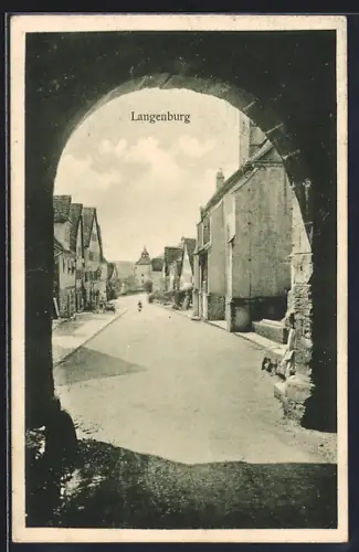 AK Langenburg, Strassenpartie von Tor aus
