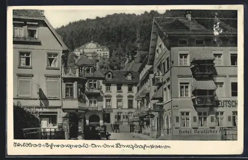 AK Wildbad i. Schwarzwald, Partie an der Seilbahnstation