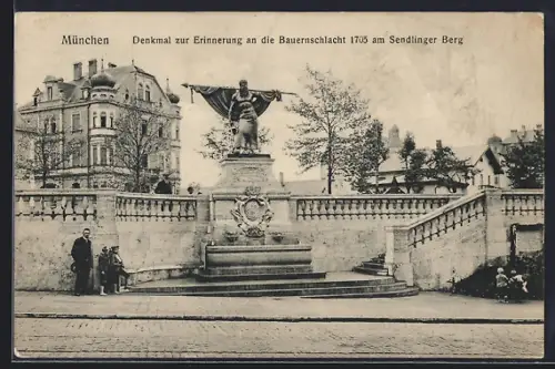 AK München-Sendling, Denkmal am Sendlinger Berg