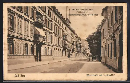 AK Bad Ems, Römerstrasse mit Fürstenhof