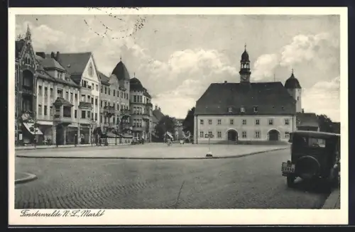 AK Finsterwalde /N.-L., Partie am Markt
