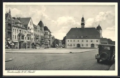 AK Finsterwalde /N.-L., Partie am Markt