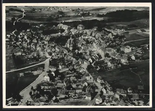 AK Bad Steben, Fliegeraufnahme des Ortes