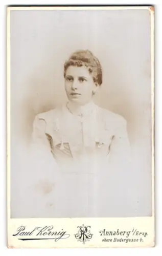 Fotografie Paul Körnig, Annaberg i. Erzg, obere Badergasse 4, Fany Meger im Portrait