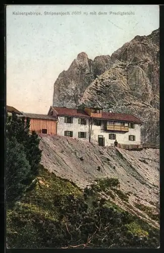 AK Stripsenjochhütte, Motiv mit dem Predigtstuhl