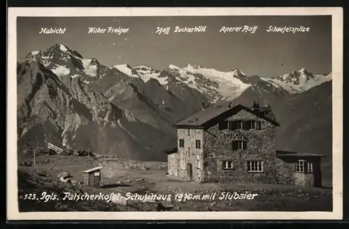 AK Patscherkofel-Schutzhaus mit Stubaier, Habicht, Pfaff und Zuckerhütl