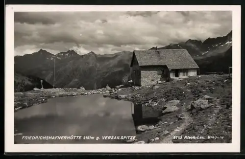 AK Friedrichshafnerhütte, Blick übers Wasser g. Vesulspitze