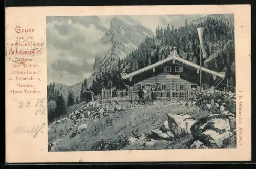 AK Vorderkaiserfelden, Blick zur Unterkunftshütte Oberland