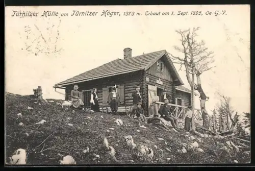 AK Türnitzer Hütte am Türnitzer Höger, Erbaut 1895