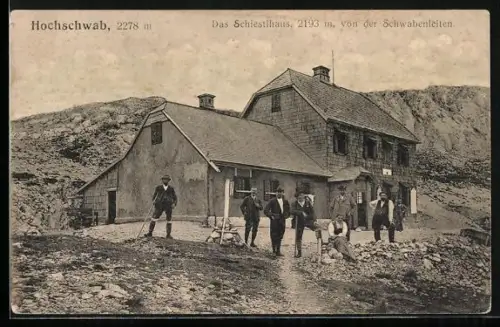 AK Schiestlhaus auf dem Hochschwab von der Schwabenleiten