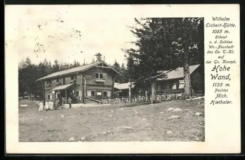 AK Wilhelm Eichert-Hütte auf der Grossen Kanzel, Hohe Wand