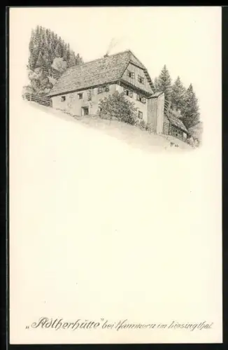 Künstler-AK Adlherhütte bei Kammern im Liesingthal