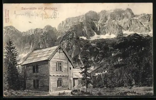 AK Saiserahütte, Berghütte und Montaggio