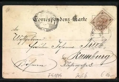 Lithographie Johnsbach im Gesäuse, Gsatterboden, Ennsthalerhütte am Tamischbachthurm, Ortsansicht