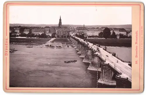 Fotografie Römmler & Jonas, Dresden, Ansicht Dresden, Blick über die Brücke nach der Neustadt