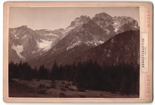 Fotografie J. Gugler, Bozen, Ansicht Sexten, Blick nach der Schusterspitze