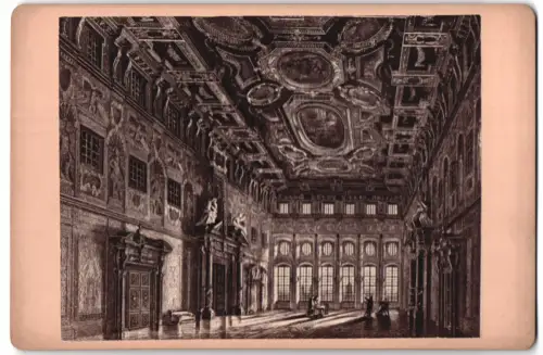 Fotografie unbekannter Fotograf, Ansicht Augsburg, Blick in den Goldenen Saal, nach einem Gemälde