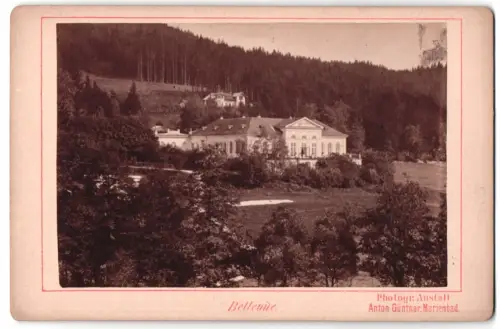 Fotografie Anton Günther, Marienbad, Ansicht Marienbad, Blick zum Gasthaus Bellevue