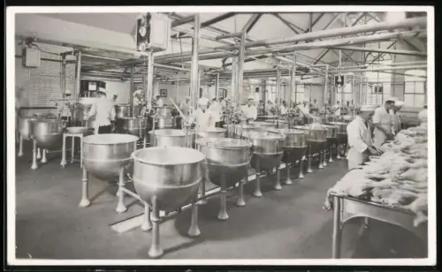 Fotografie C. Shippam, Ansicht Chichester, Metzgerei einer Fleischfabrik