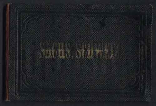 Leporello-Album 14 Lithographie-Ansichten Sächs. Schweiz, Winterberg Hotel, Herrnskretschen, Bad Schandau, Pillnitz