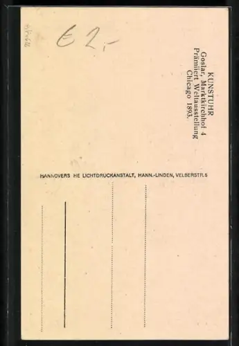 AK Goslar, Kunstuhr, Marktkirchhof 4, Prämiiert Weltausstellung Chicago 1893