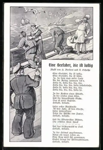AK Ene Seefahrt, die ist lustig, Liedtext