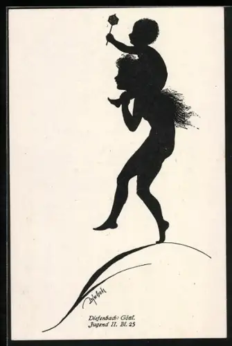 Künstler-AK Diefenbach: Schattenbild Göttliche Jugend II., Bl. 25
