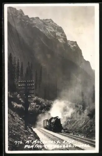 AK Mt. Macdonald, East Portal Tunnel, Eisenbahn