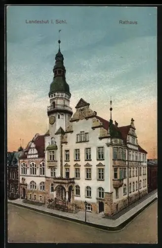 AK Landeshut, Blick zum Rathaus