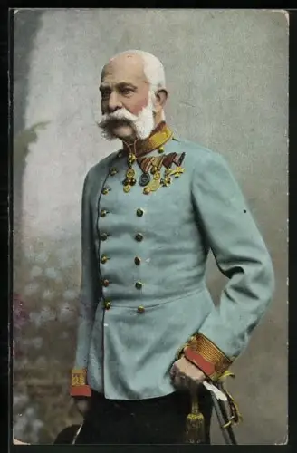 AK Kaiser Franz Josef I. von Österreich in Uniform mit Orden