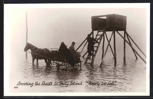 AK Holy Island, Crossing the Sands to Holy Island nearly too late