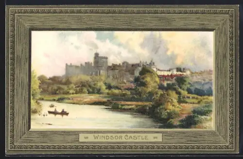 Künstler-AK Windsor Castle, Panorama, Passepartout
