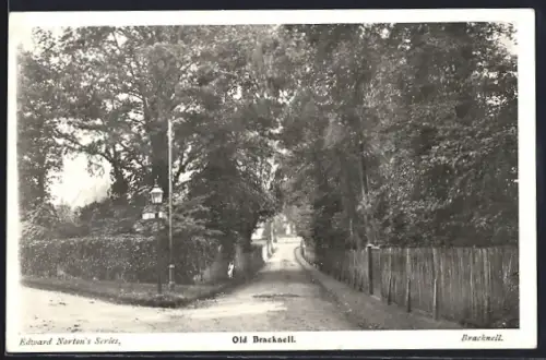 AK Old Bracknell, Strassenpartie mit Bäumen