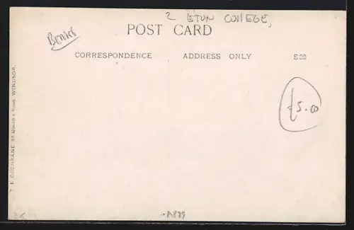 AK Eton, Absence Eton College