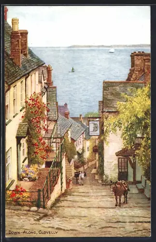 Künstler-AK Clovelly, Down Along