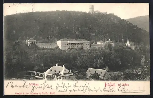 AK Baden, Blick zur Weilburg
