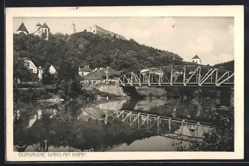 AK Gars am Kamp, Flusspartie mit Burgruine