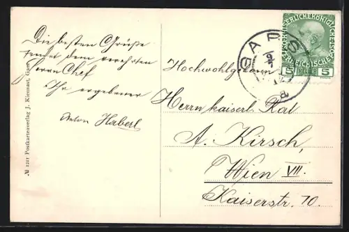 AK Gars am Kamp, Flusspartie mit Burgruine