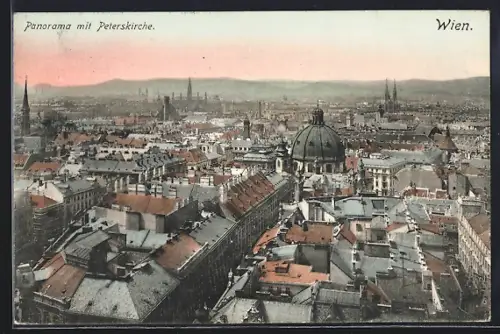 AK Wien, Totalansicht mit Peterskirche