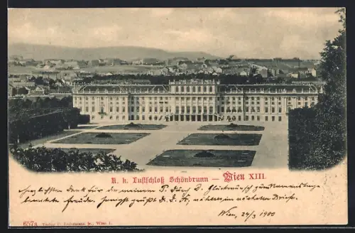 AK Wien, K. k. Luftschloss Schönbrunn