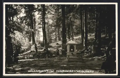 AK Hadersdorf-Weidlingau, Die Waldandacht