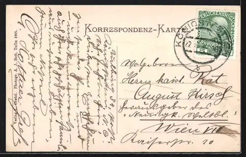 AK Tulbing, Ortsansicht mit Kirche